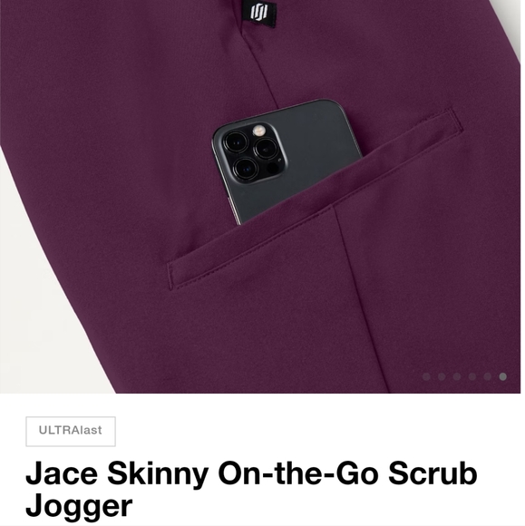 Jaanuu 5-pocket scrub Jogger pants in women's Large, Regular length - Picture 3 of 6